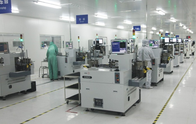 LED chip package clean room
